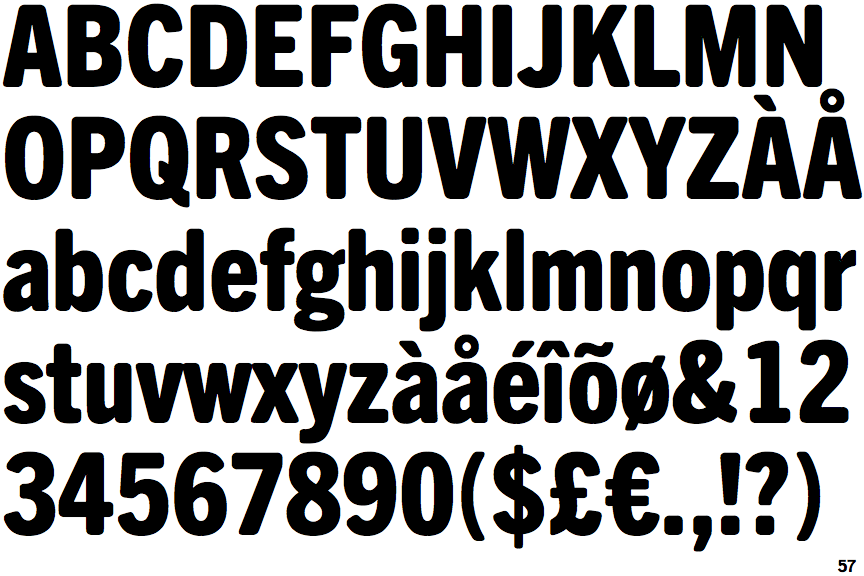 Identifont Trade Gothic Next Soft Rounded Heavy Condensed