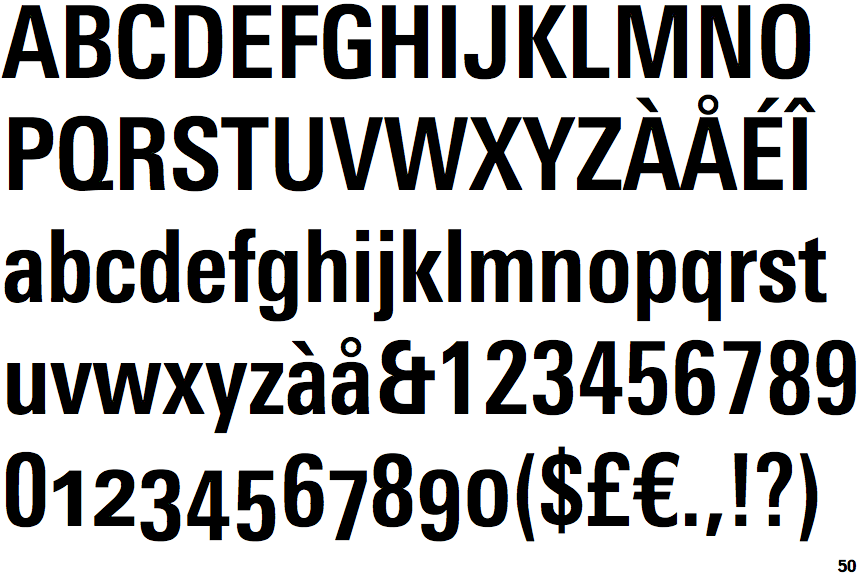 Univers Next Bold Condensed