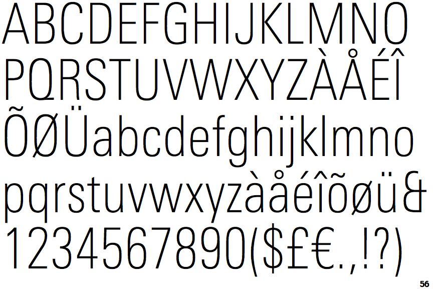 Univers Next Thin Condensed