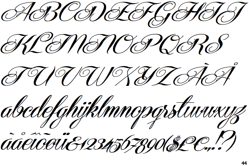 Centeria Script Fat Slanted