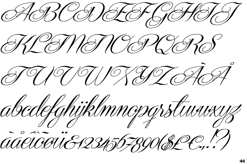 Centeria Script Slanted