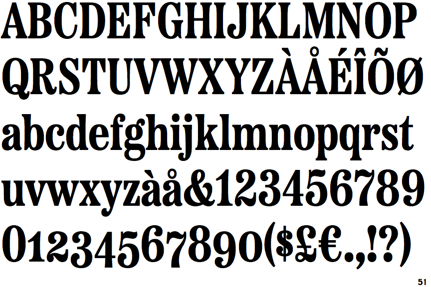 Identifont Etna Condensed Bold