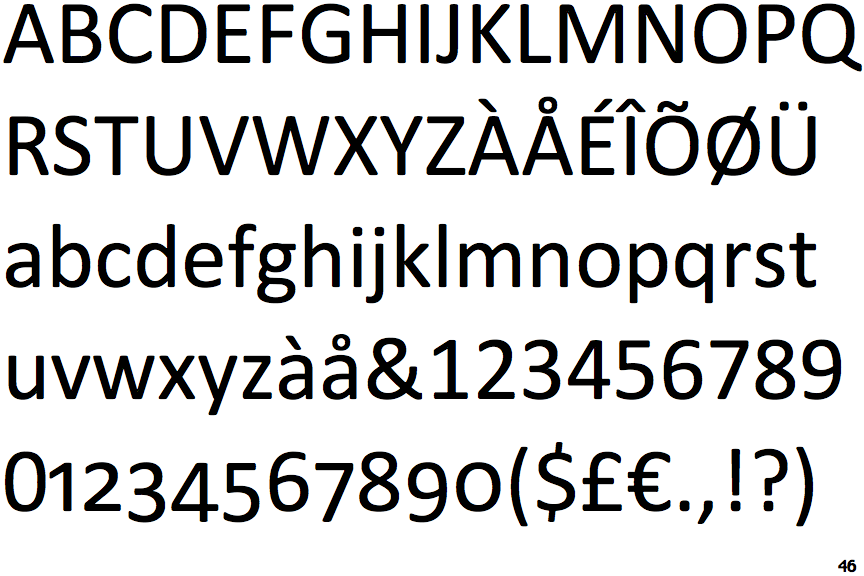 font calibri