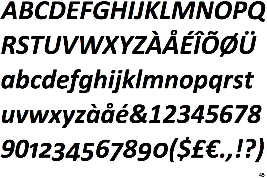 Calibri Bold Italic