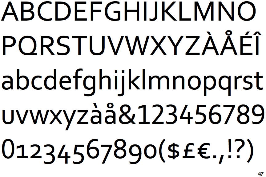 Identifont Corbel