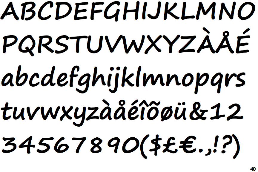 Identifont - Segoe Print Bold