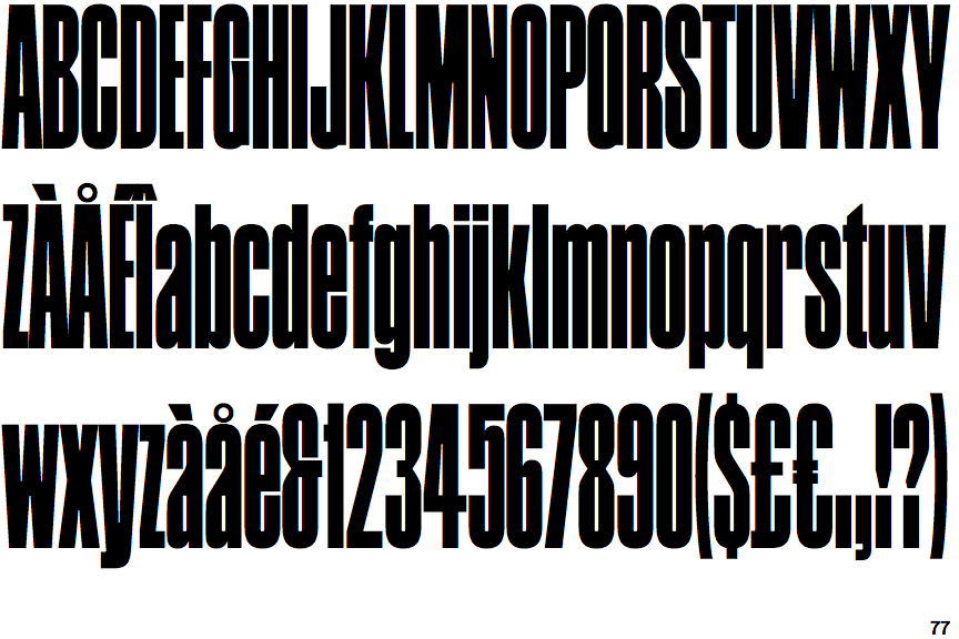 Condensed Grotesk