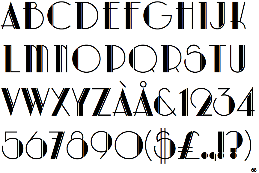 Art deco free font