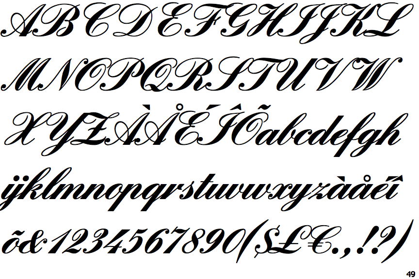 English Script Bold