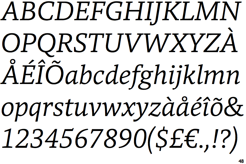 Mundo Serif Book Italic