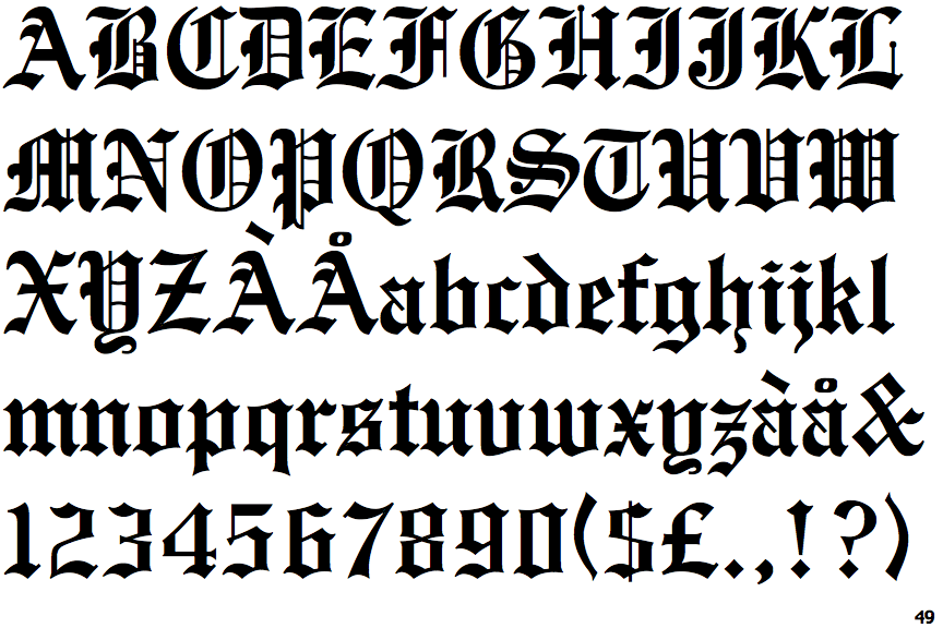 old english cursive font