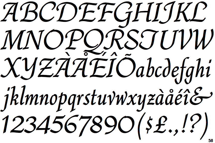 apple chancery font ampersand