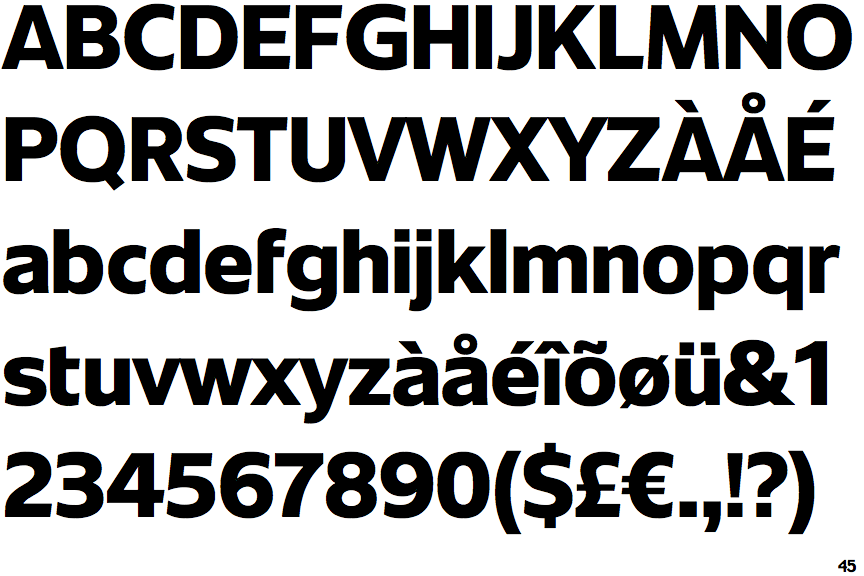 Identifont unitext black