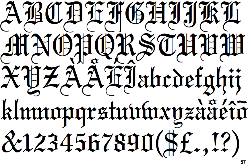 Old English Font