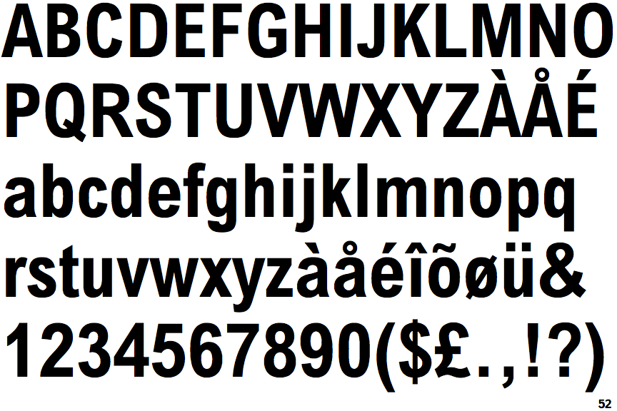 Arial Condensed Bold