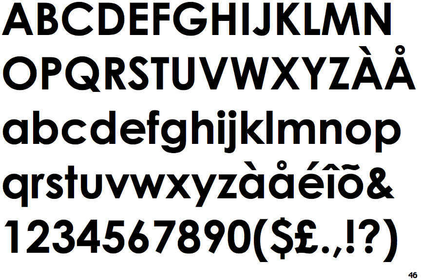 font century gothic