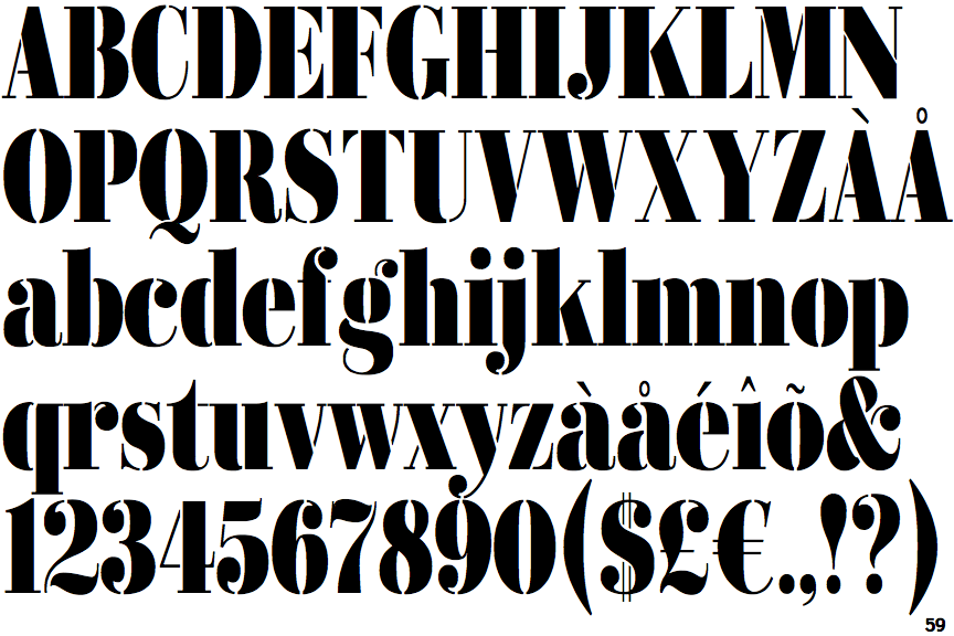 Didonesque Stencil Condensed Black
