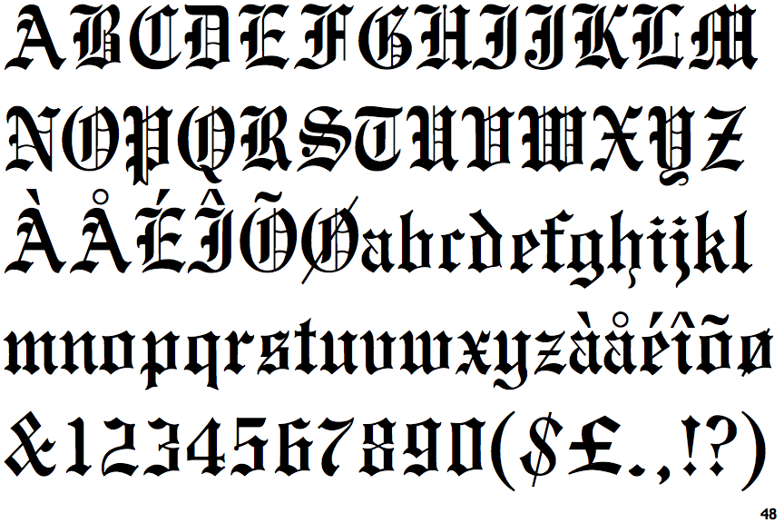 Monotype Engravers Old English