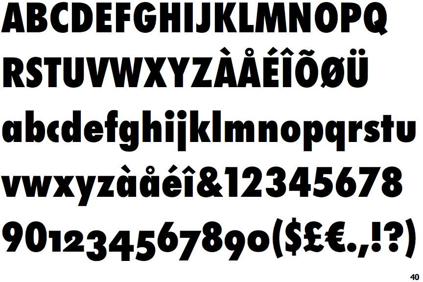 Futura Now Text Condensed Extra Black