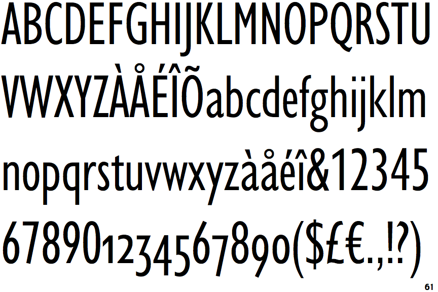 Gill Sans Nova Condensed