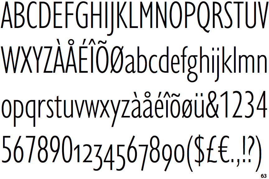 Gill Sans Nova Condensed Light