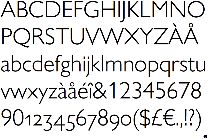 Gill Sans Nova Light