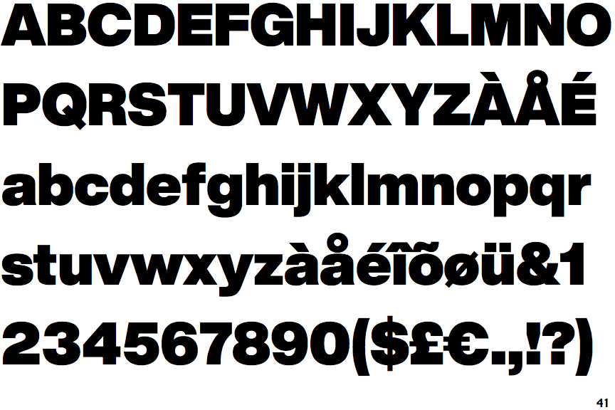 Helvetica Now Display Extra Black