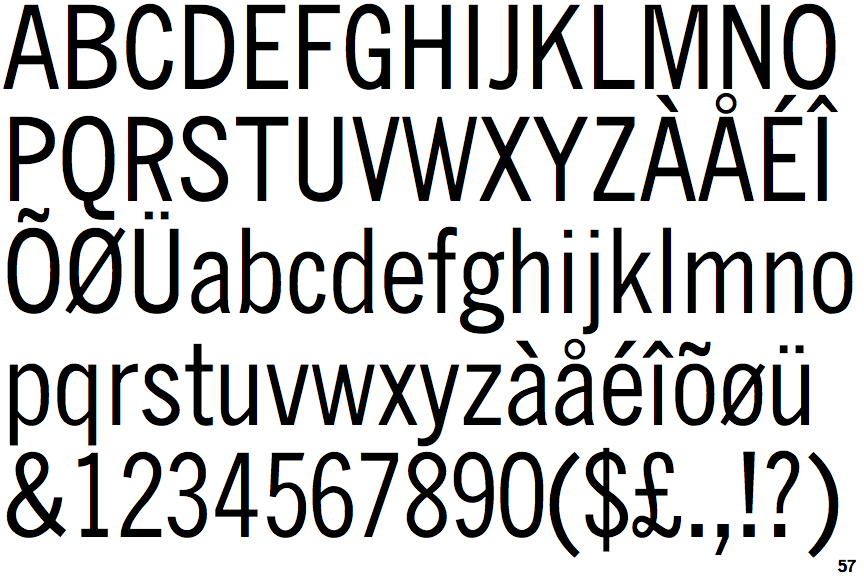 News gothic font