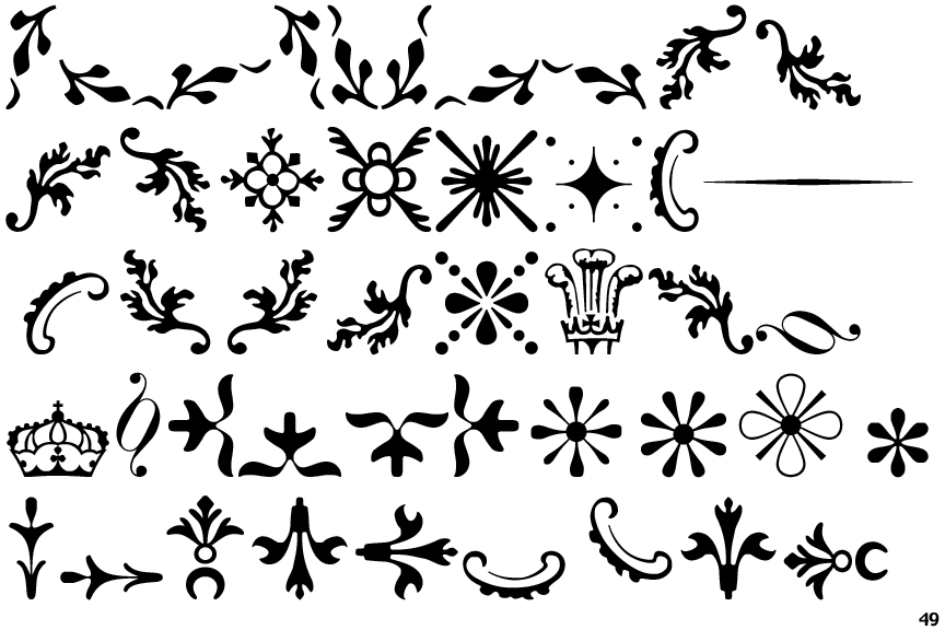 Identifont Rococo Ornaments Two