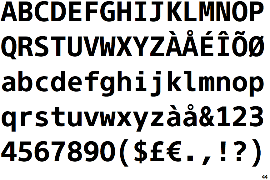 Identifont SST Typewriter Bold