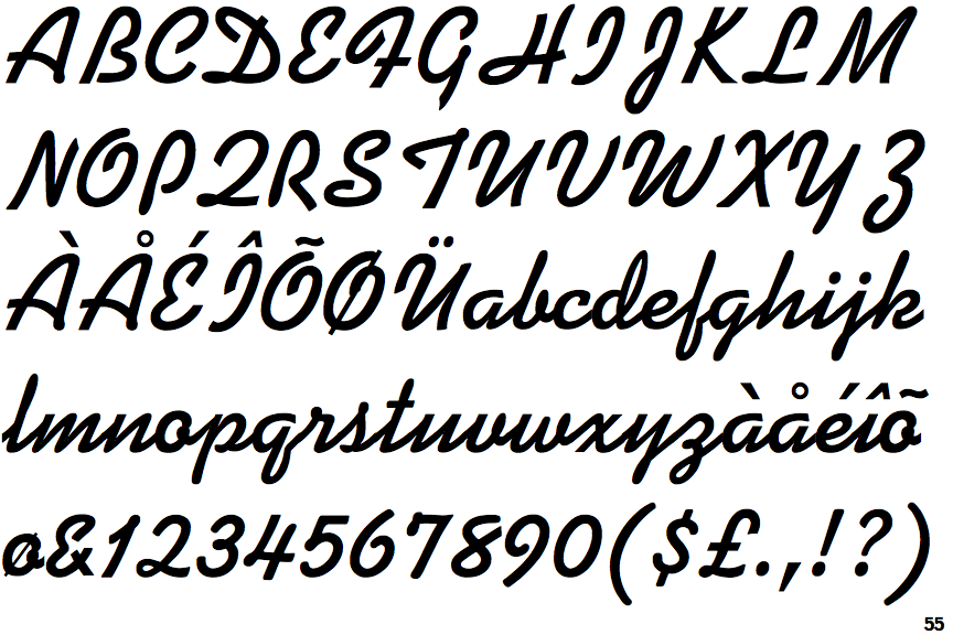 Identifont Swing Bold