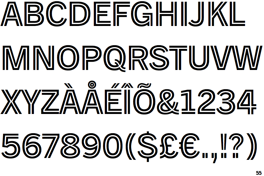 Trade Gothic Inline Bold