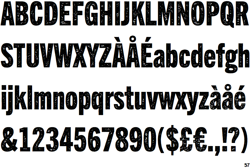 Identifont Trade Gothic Next Rust Heavy Compressed