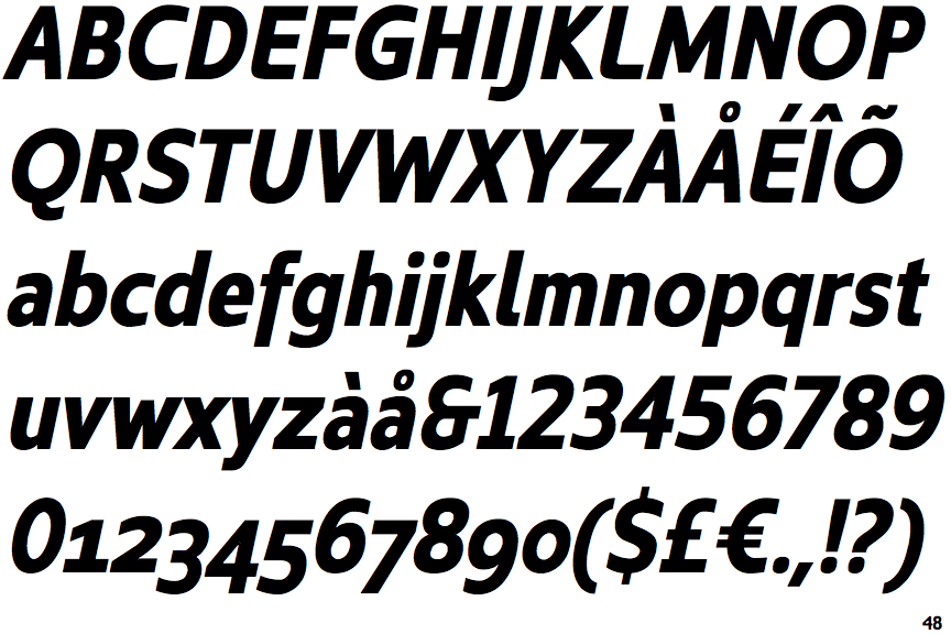 Kyrial Sans Condensed Bold Italic