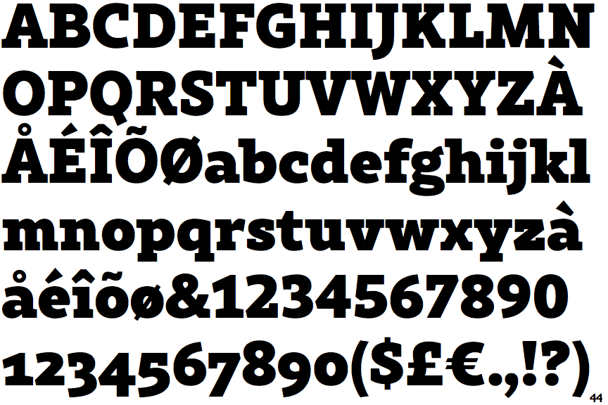 Identifont Rival Slab Black