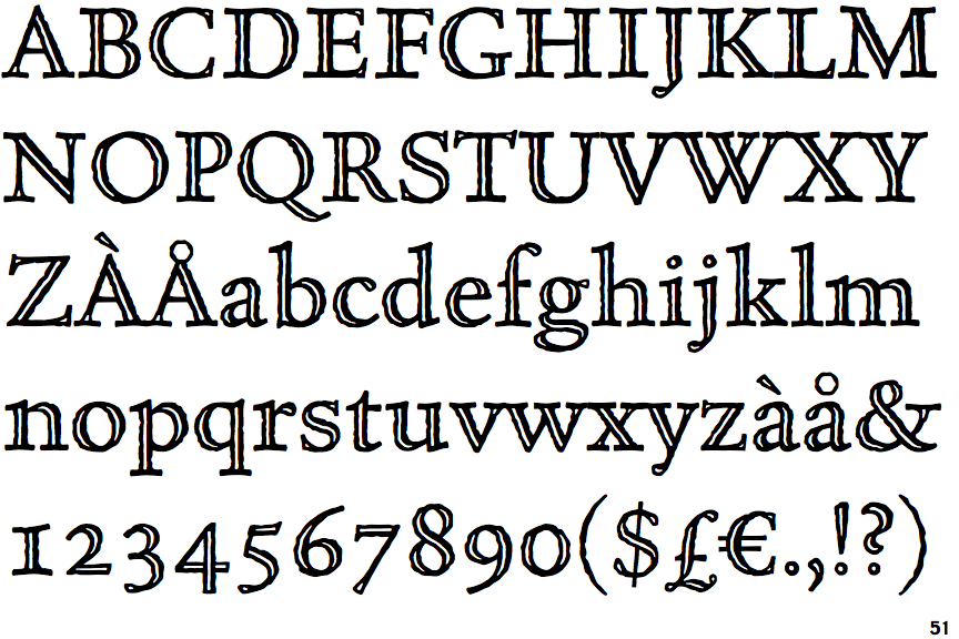 Identifont MVB Celestia Antiqua Inline
