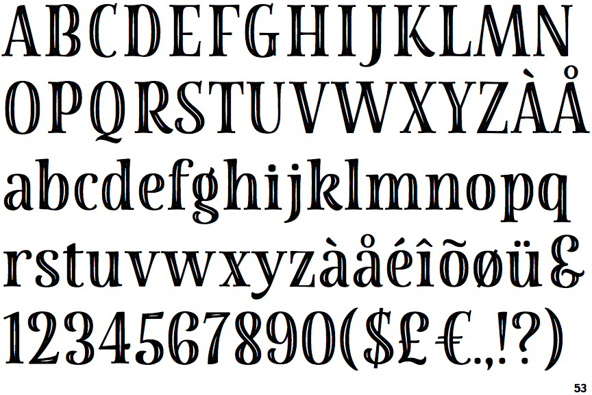 La Parisienne Serif Inline