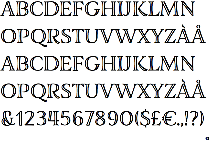 Identifont Lovingly Friends Serif Engraved