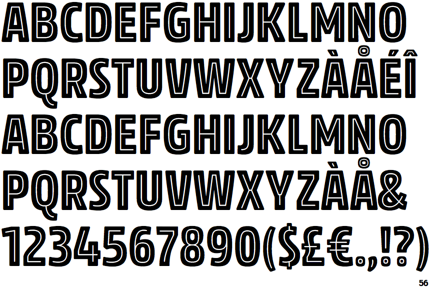 Rockeby Condensed Inline Two