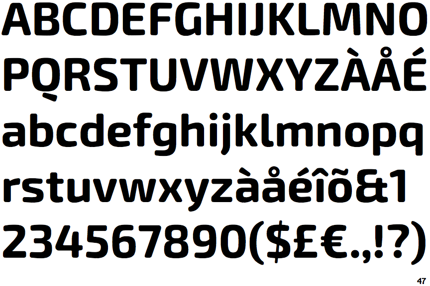 Identifont Exo Soft Bold