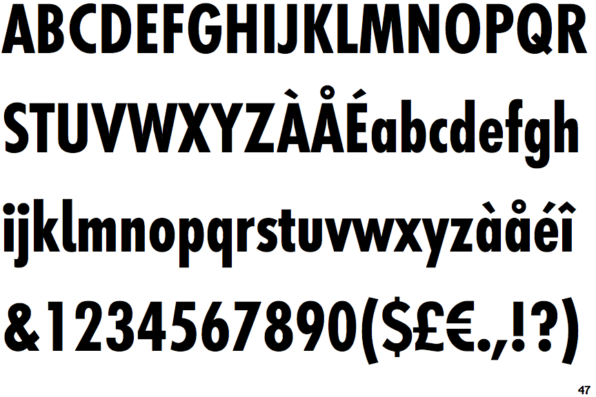 Futura ND Alternate Condensed Bold