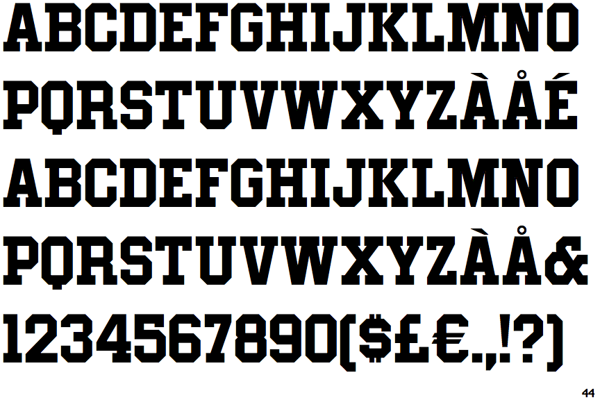 Identifont Joe College Serif NF