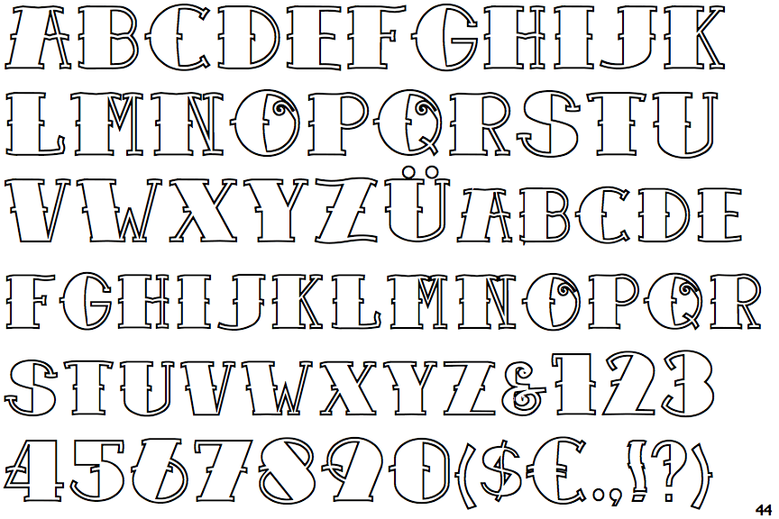 identifont sailors tattoo outline