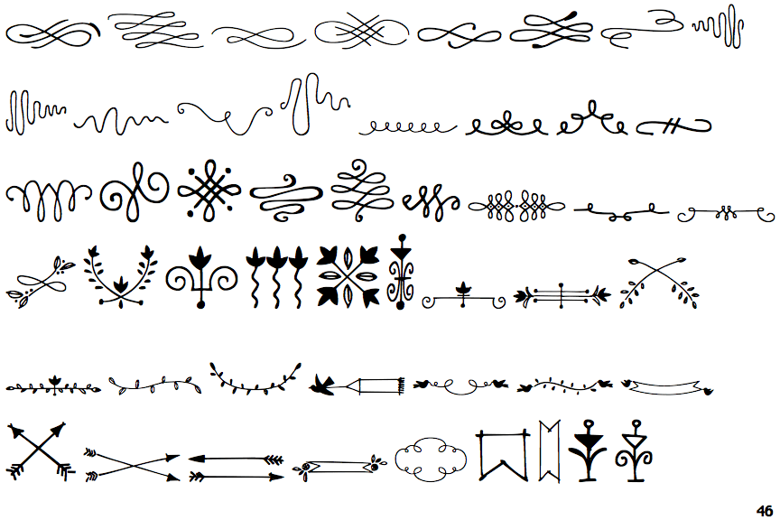 identifont flourishes and ornaments