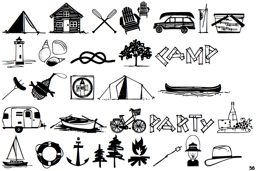 Lake Vacation Doodles