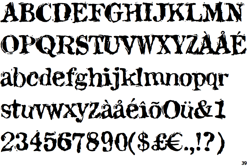 Identifont Toxic Waste