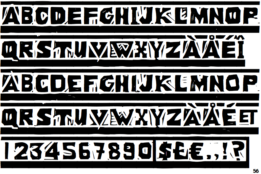 Identifont P22 Woodcut Sans
