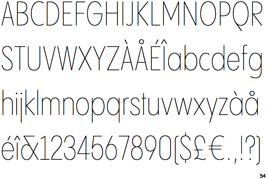 Pangram Sans Condensed Thin
