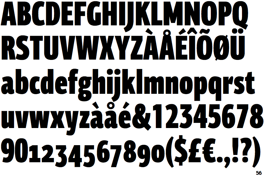 PF Centro Sans Compressed Black