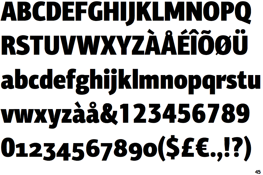 PF Centro Sans Condensed Black